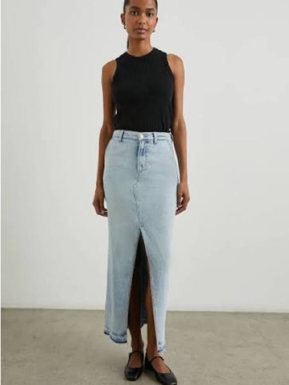 Rails Manhattan Reef Let Down Hem Denim Skirt - size 27 - NWT